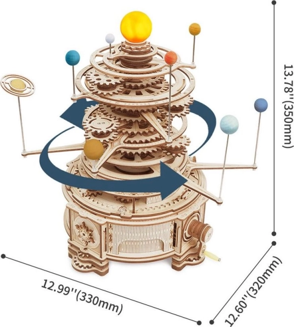 RoboTime 3D drewniane mechaniczne puzzle Planetarium