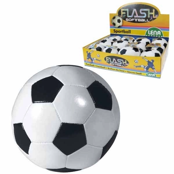 Piłka softballowa czarno-biała 10 cm