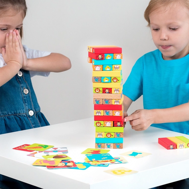 Lucy & Leo „Zgadnij, kto“ - dziecięca drewniana gra Jenga