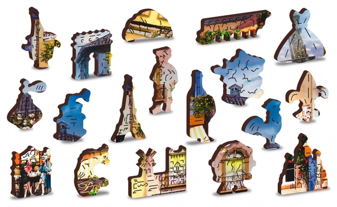 Drewniane puzzle Śniadanie w Paryżu - 2w1