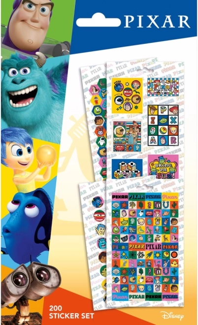 Naklejki PIXAR, zestaw 200 szt.