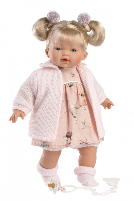 Llorens 33152 AITANA - realistyczna lalka z dźwiękami i miękkim materiałowym ciałem - 33 cm