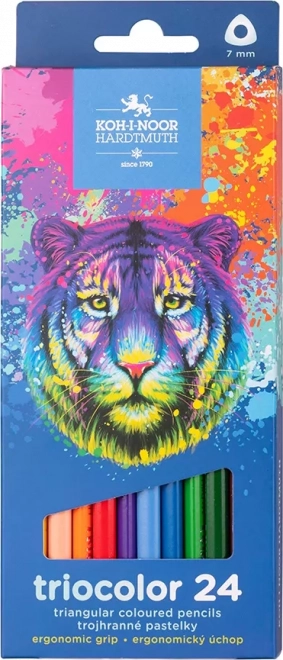 Trójkątne kredki KOH-I-NOOR Triocolor 12 szt.
