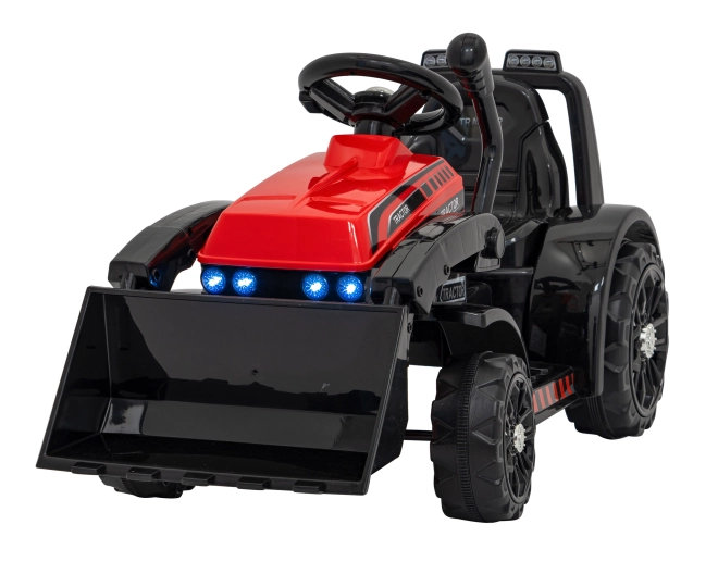 Dziecięcy traktor elektryczny z lemieszem – Czerwony