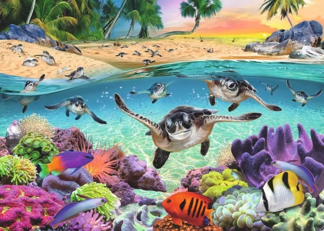 RAVENSBURGER Puzzle Żółwie Młode XXL 500 elementów