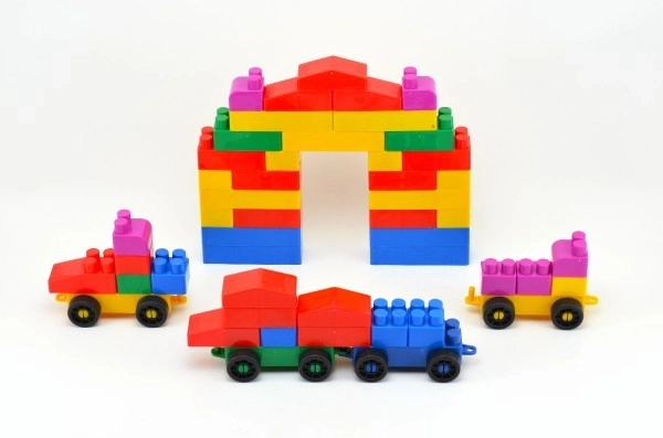 Zestaw Klocków LORI 4 z plastiku 100szt w pudełku 23x25x20cm