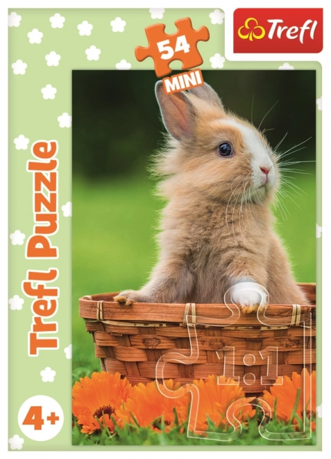 Trefl puzzle Urocze zwierzątka: króliczek w koszyku 54 elementy