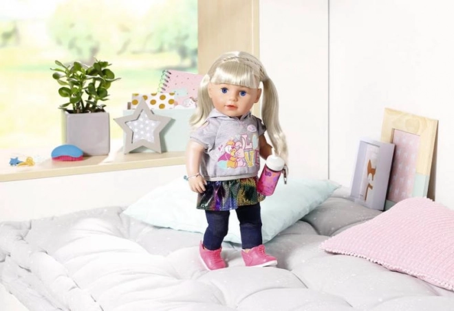 Starsza siostrzyczka lalka BABY born z blond włosami