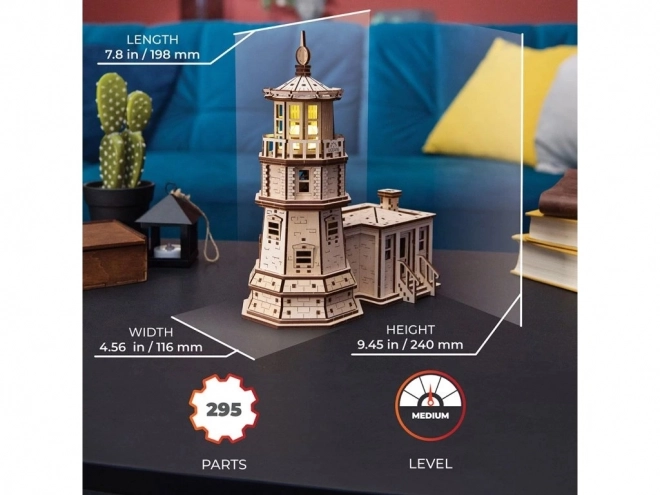 Latarnia Split Rock 3D drewniane mechaniczne puzzle