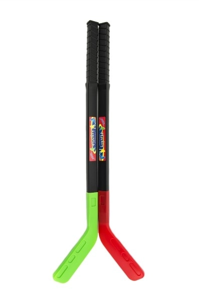 Kij hokejowy 2szt z krążkiem plastik 70cm w siatce