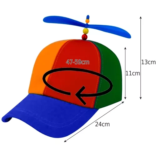 Czapka z daszkiem z wiatraczkiem Unisex, wielokolorowa Malatec