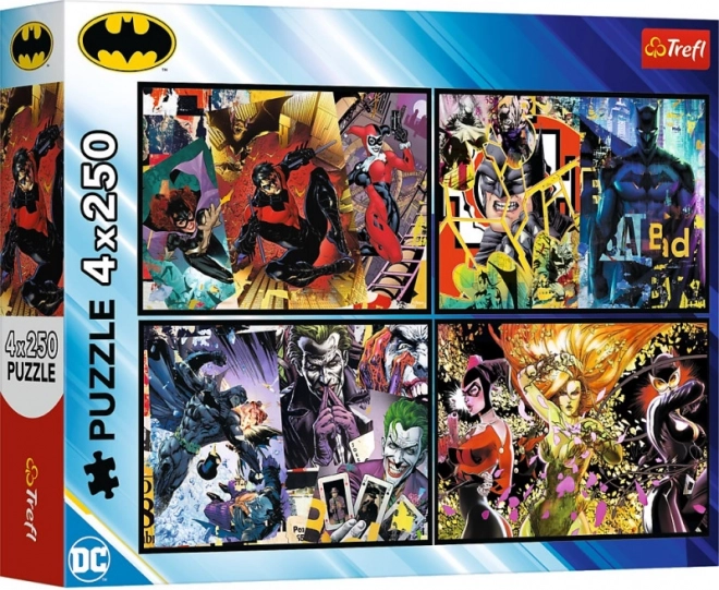 Puzzle 4 × 250 elementów BATMAN
