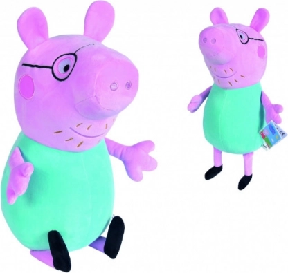 Świnka Peppa pluszowa zabawka Tata, 37 cm