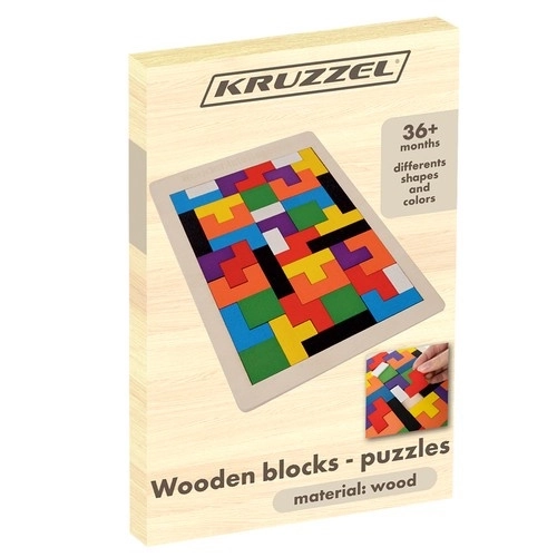 Drewniane puzzle/tetris Kruzzel 22667