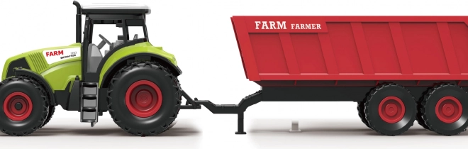 Traktor z przyczepą i efektami