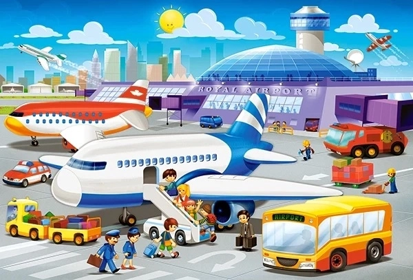 Maxi puzzle 40 elementów – DZIEŃ NA LOTNISKU