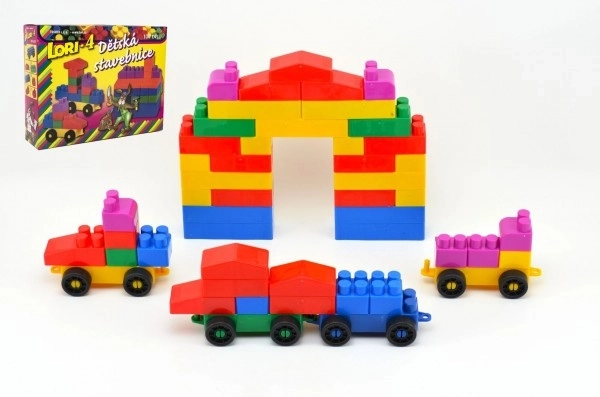 Zestaw Klocków LORI 4 z plastiku 100szt w pudełku 23x25x20cm