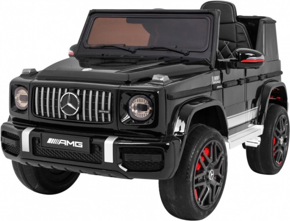 Dziecięcy elektryczny samochodzik MERCEDES-AMG G63, czarny lakier z pilotem