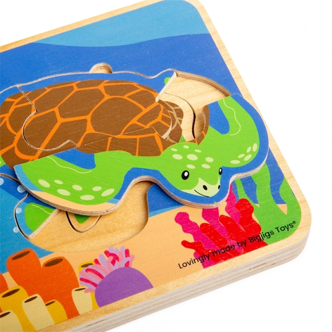 Bigjigs Toys Układanka Cykl Życia Żółwia