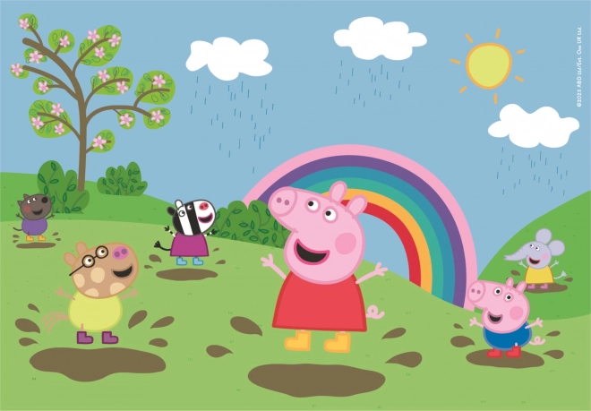 Puzzle Świnka Peppa 2x60 części