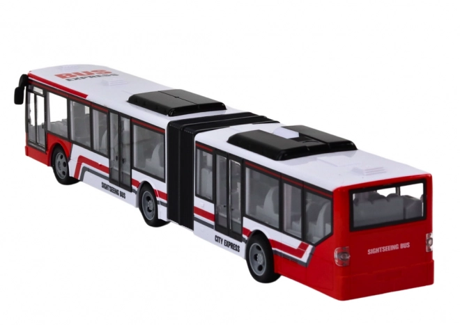 RC zdalnie sterowany miejski autobus czerwony/biały