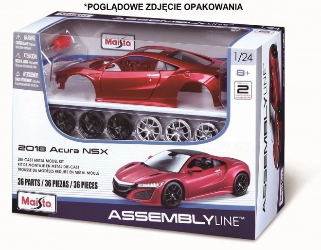 Model metalowego samochodu Audi R8 V10 Plus 1:25 do złożenia