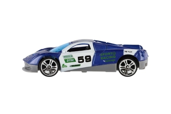 Auto sportowe 6szt. metal/plastik 8cm na wolny bieg w pudełku 10,5x27,5x4cm