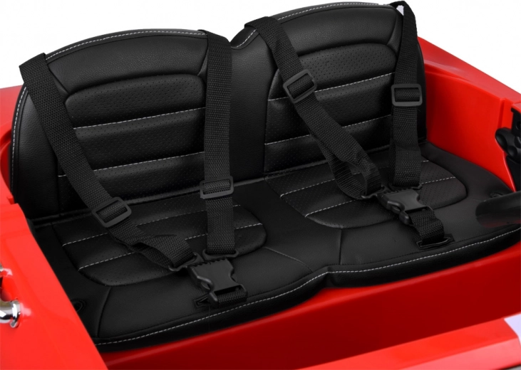 Dwa siedzenia z pasami i tapicerką z eko skóry