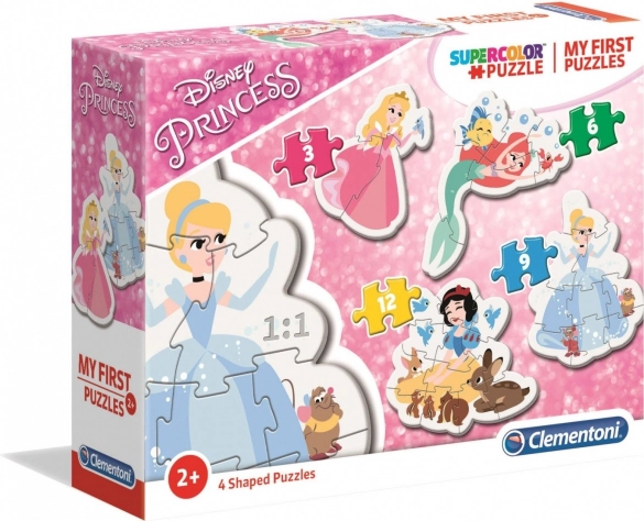 Moje pierwsze puzzle Disney Księżniczki 4w1 (3, 6, 9, 12 elementów) – Clementoni