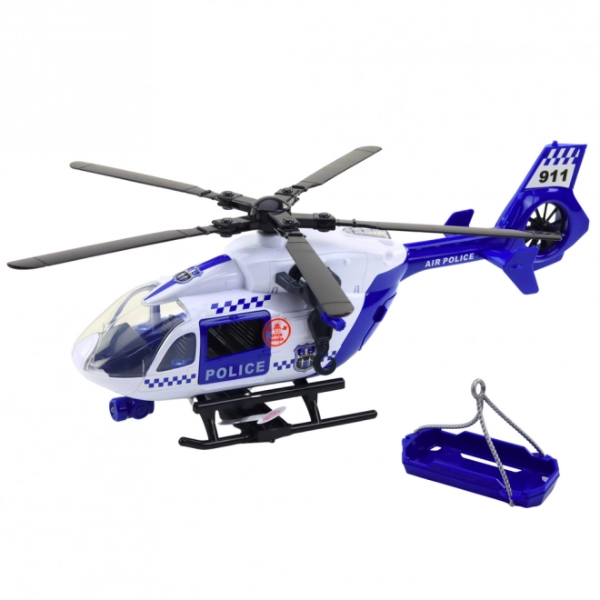 Policyjny helikopter z światłami i dźwiękami