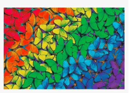 Drewniane puzzle Trefl Wood Craft Tęczowe motyle 501 elementów