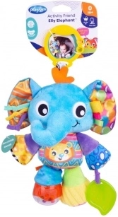Playgro wiszący słoń Elly – sensoryczna pluszowa zabawka z gryzakiem