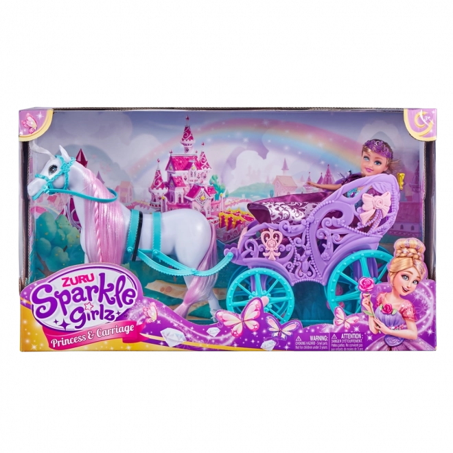 Księżniczka Sparkle Girlz z koniem i powozem