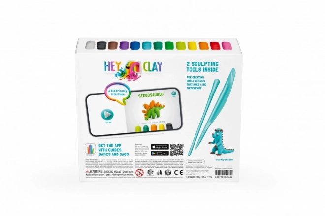 Zestaw modeliny Hey Clay Dinozaury