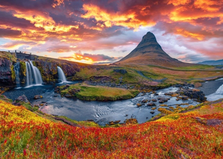 Puzzle Wodospad Kirkjufellsfoss Islandia 500 elementów