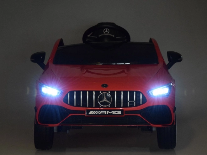 Dziecięcy samochód elektryczny Mercedes AMG CLA 45s z efektem bujania – Czerwony