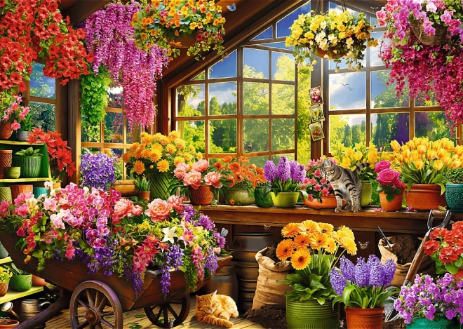TREFL Puzzle Premium Plus Tea Time: Wiosenne przygotowania 1000 elementów
