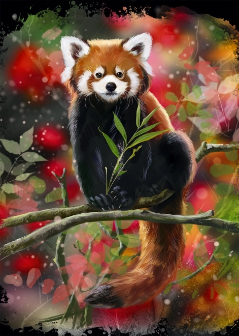 Puzzle Panda czerwona na gałęzi 1000 elementów