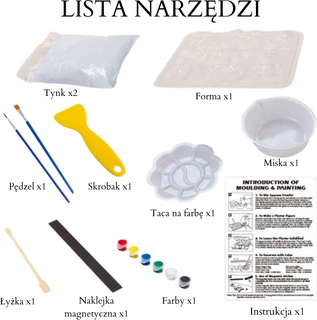 Woopie kreatywny zestaw z odlewami i farbami – kosmiczne figurki DIY