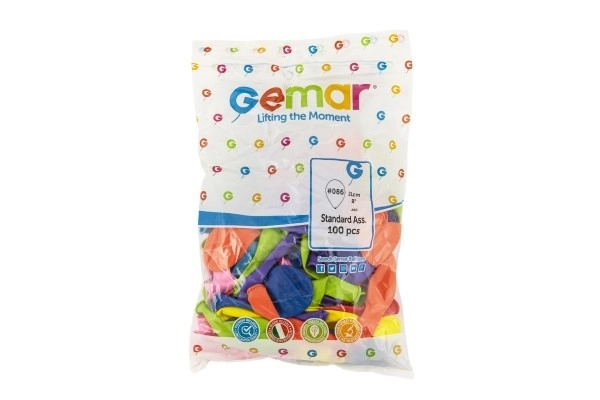 Balony do nadmuchania kolorowy mix 21 cm - 100 sztuk