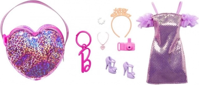 Barbie Zestaw modowy premium prążkowana sukienka