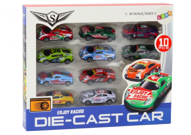 Zestaw resoraków Cars Sport Racing 1:64 10 szt.
