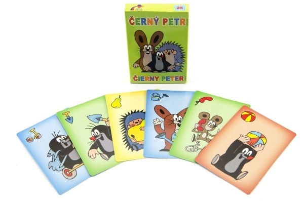 Černy Petr Krtek gra towarzyska - karty w papierowym pudełku 6x9cm