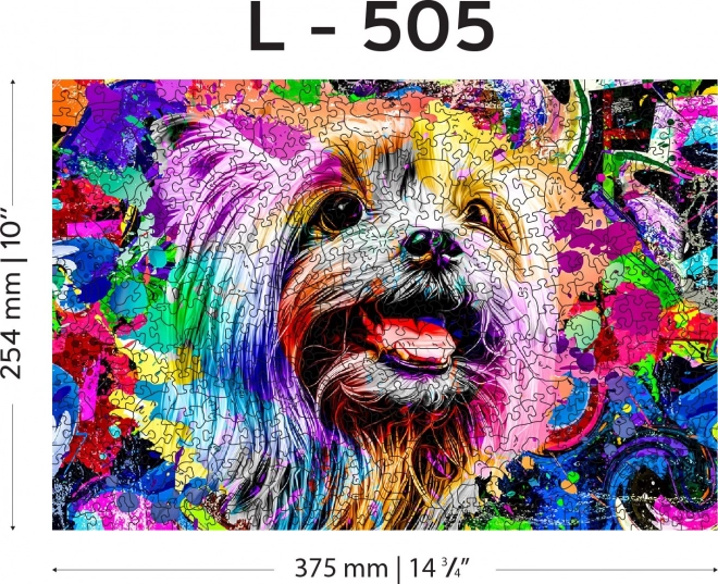 Drewniane puzzle Pop Art Yorkshire Terrier od Wooden City