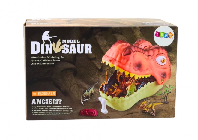 Zestaw figurek dinozaurów Duży dinozaur Zielony 45 Elementów