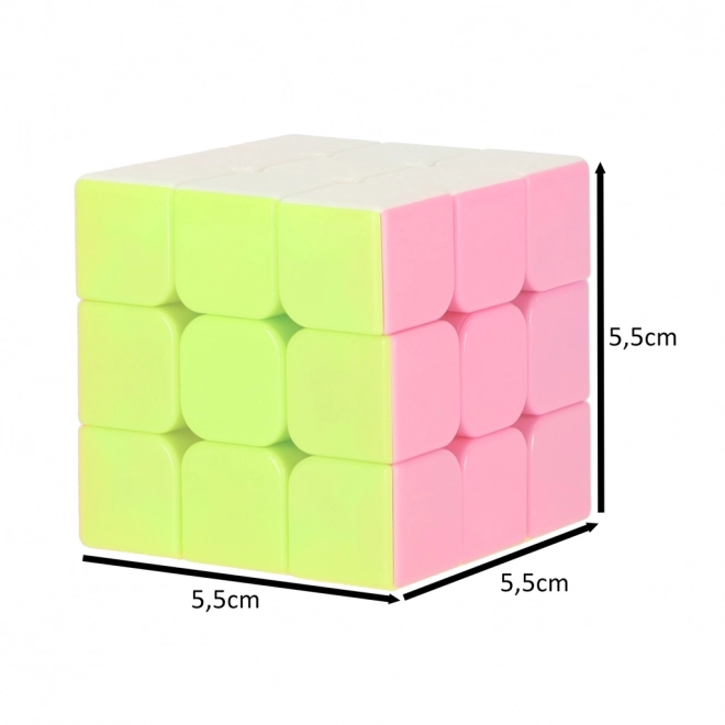 Kostka łamigłówka 3 x 3 neon