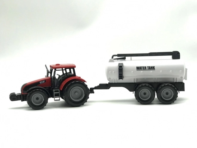 Traktor na sprężynę z przyczepą