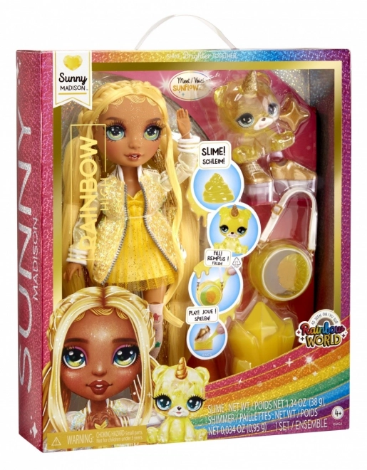 Lalka Rainbow High Fashion z zwierzątkiem - Sunny Madison