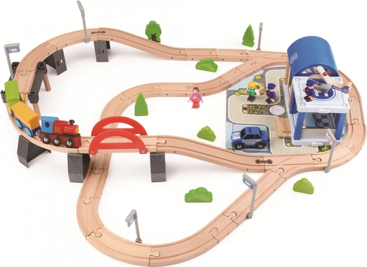 2Kids Toys drewniana kolejka miejska, 90 elementów