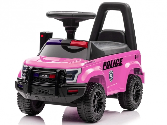 Dziecięce jeździk Policja różowy
